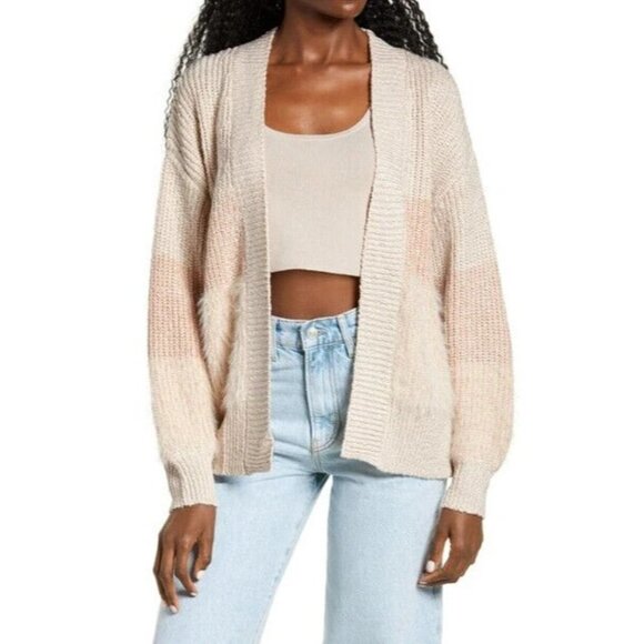 All In Favor Women's Colorblock Cardigan In Cream Size S NWT - Picture 1 of 12
